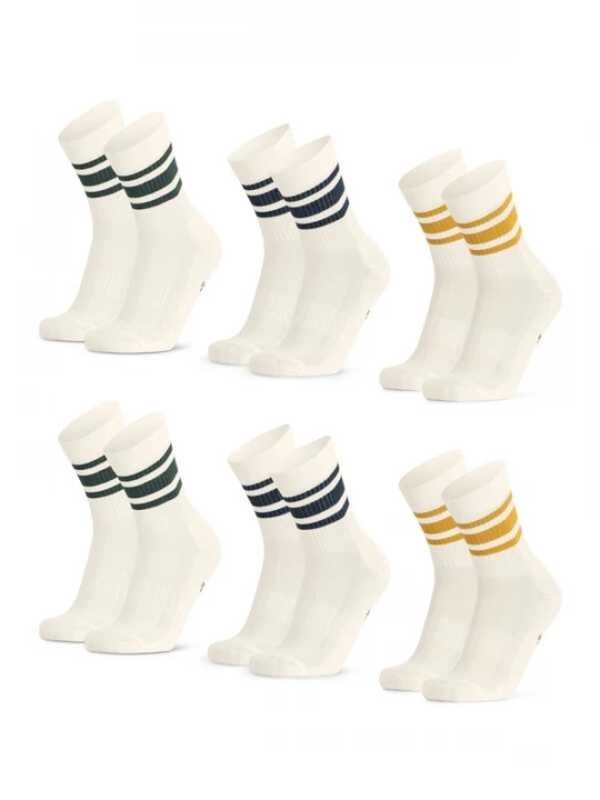 Foto van product DANISH ENDURANCE Sportsokken mosterd / zwart / offwhite