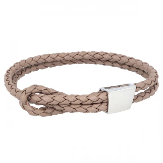 Foto van product Davidoff Armband 'Home Run' beige / zilver
