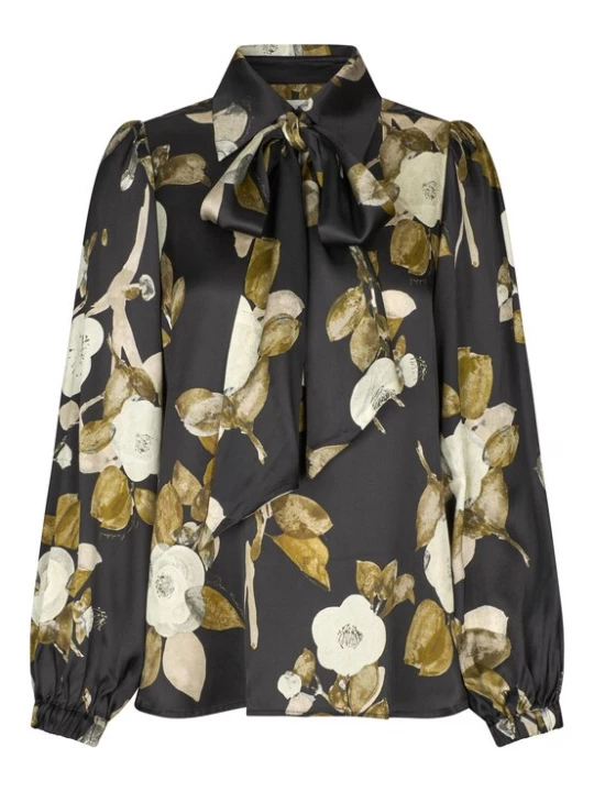 Foto van product Dea Kudibal Blouse 'Kikkidea' crème / kaki / zwart / wolwit