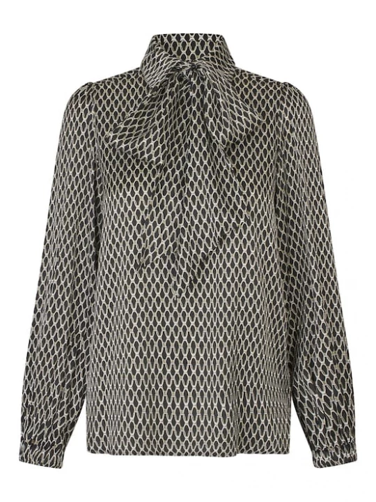 Foto van product Dea Kudibal Blouse 'Kikkidea' geel / lichtgrijs / zwart