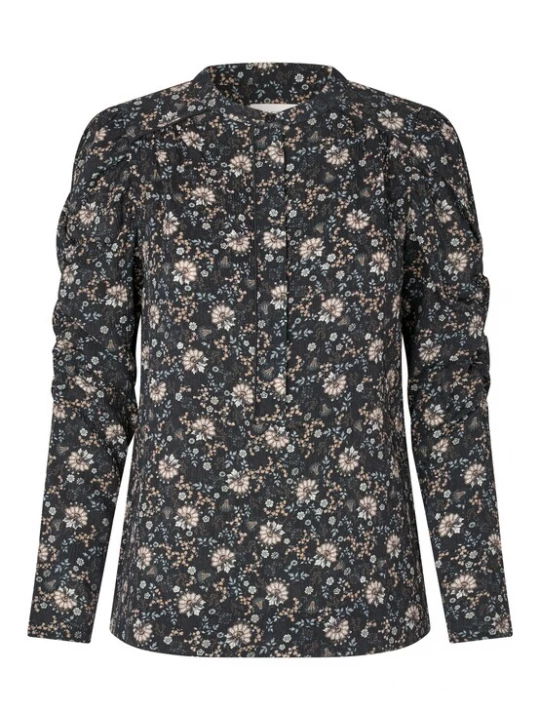 Foto van product Dea Kudibal Blouse 'Visti' beige / navy / lichtblauw / wit
