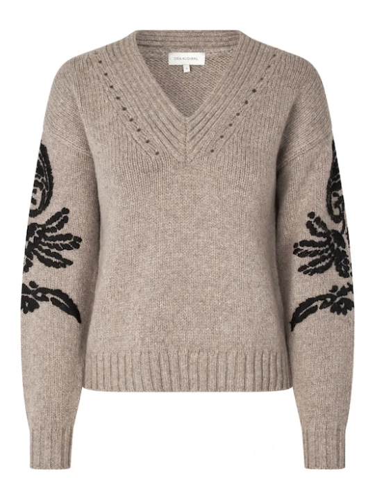 Foto van product Dea Kudibal Trui 'Pippadea' beige gemêleerd / zwart