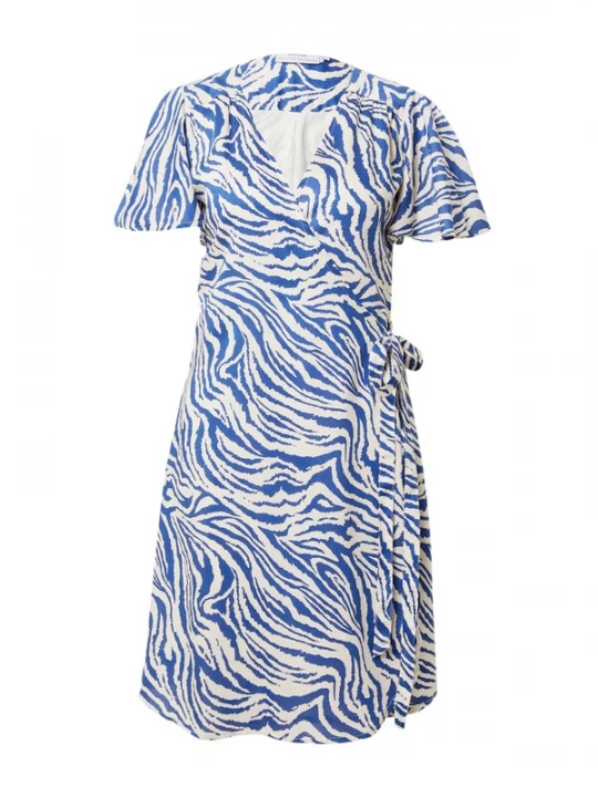Foto van product DEDICATED. Jurk royal blue / koningsblauw / wit