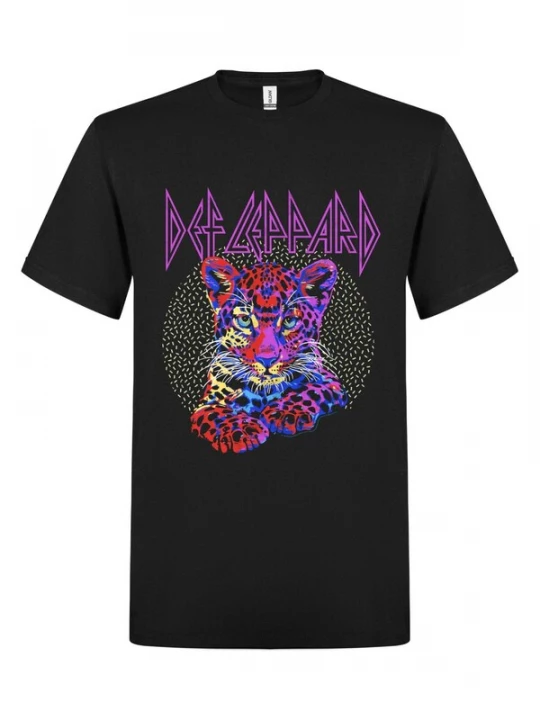 Foto van product Def Leppard Shirt 'Def Leppard Neon Kitten T-Shirt' zwart
