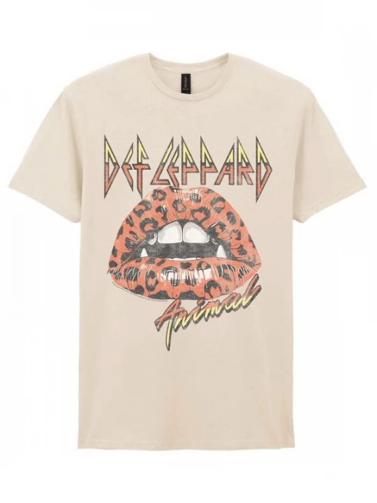 Foto van product Def Leppard Shirt 'Lips' natuurwit