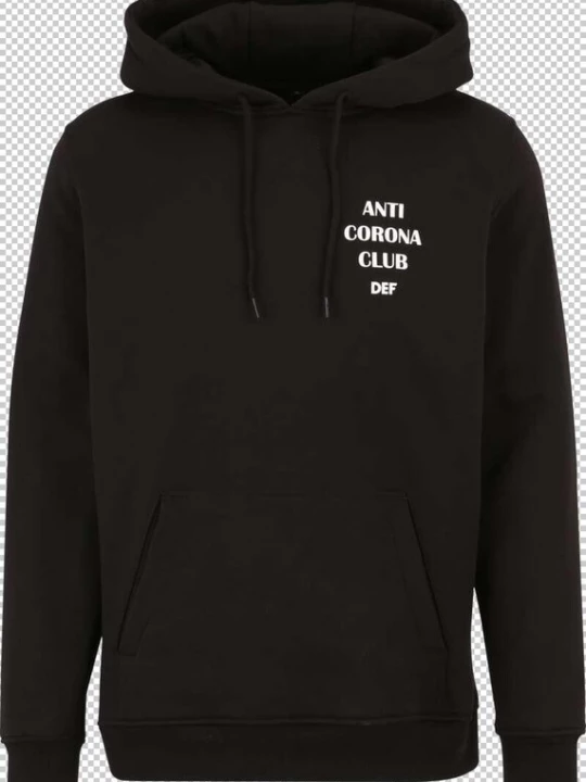 Foto van product DEF Sweatshirt 'Anti Corona' zwart / wit