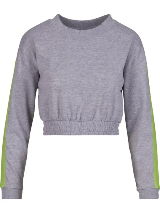 Foto van product DEF Sweatshirt 'Chelsea' grijs gemêleerd / lichtgroen