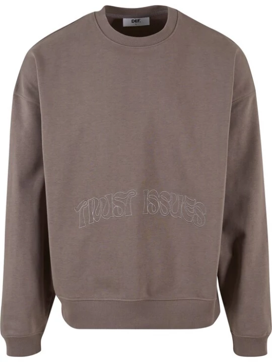 Foto van product DEF Sweatshirt 'Trust Issues' bruin gemêleerd