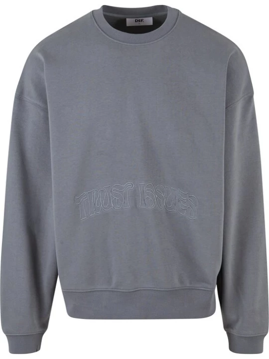 Foto van product DEF Sweatshirt 'Trust Issues' rookgrijs