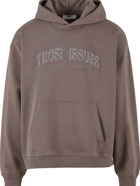 Foto van product DEF Sweatshirt 'Trust Issues' taupe / basaltgrijs