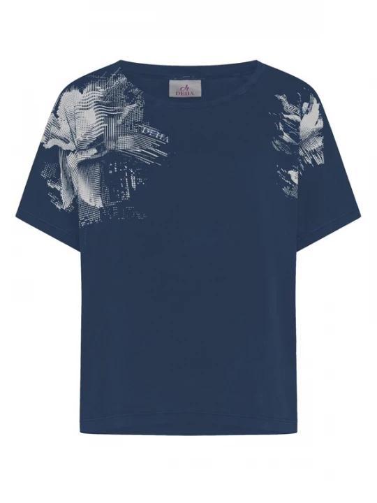 Foto van product DEHA Shirt donkerblauw / lichtgrijs