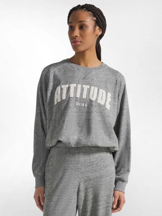 Foto van product DEHA Sweatshirt grijs / wit