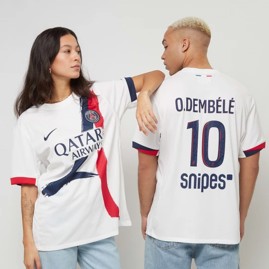 Foto van product Dembélé / No. 10 / PSG Nike Away Stadium 2024 / 25 wit