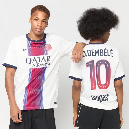 Foto van product Dembélé / No. 10 / PSG Nike Away Stadium 2026 / 27 wit