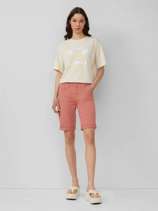 Foto van product Denim bermuda Catie / slim fit / mid rise QS sinaasappel