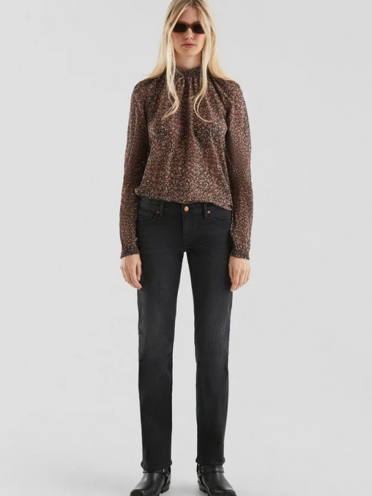 Foto van product Denim broek / Slim Fit / Mid Rise / Straight Leg / Used Effect QS grijs
