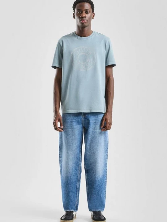 Foto van product Denim Devon / Relaxed Fit / Halfhoog / Taps toelopende pijpen QS blauw