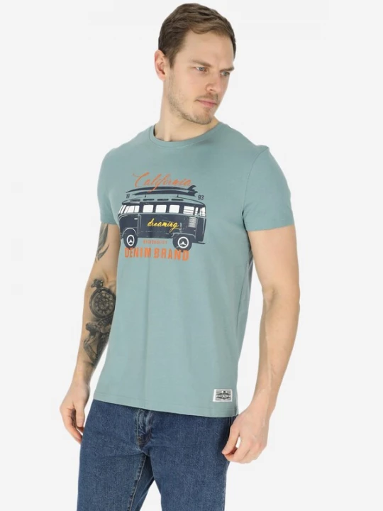 Foto van product Denim Factory Shirt groen gemêleerd