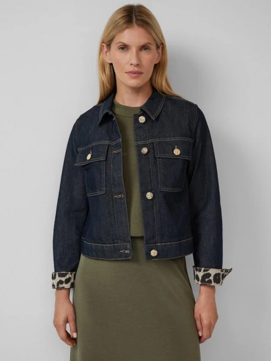 Foto van product Denim jack met leo voering s.Oliver blauw