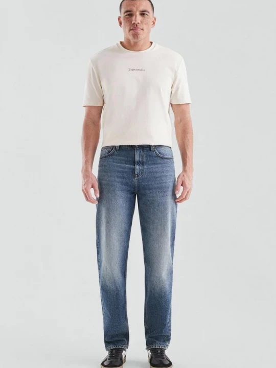 Foto van product Denim / Los model / Halfhoog / Rechte pijp QS blauw