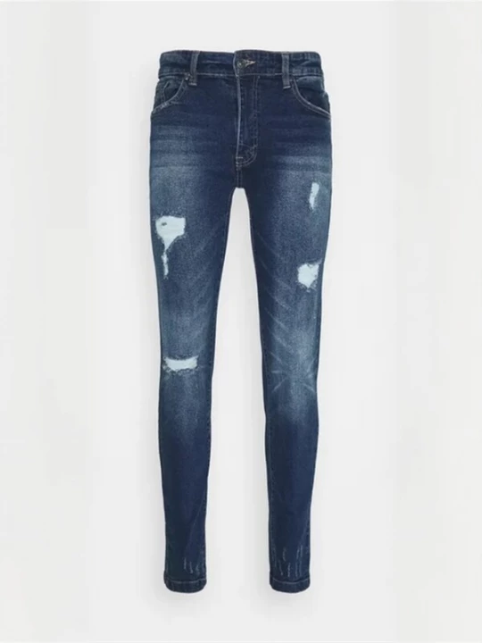 Foto van product Denim Project Jeans ' DPMMr Red Destroy ' donkerblauw