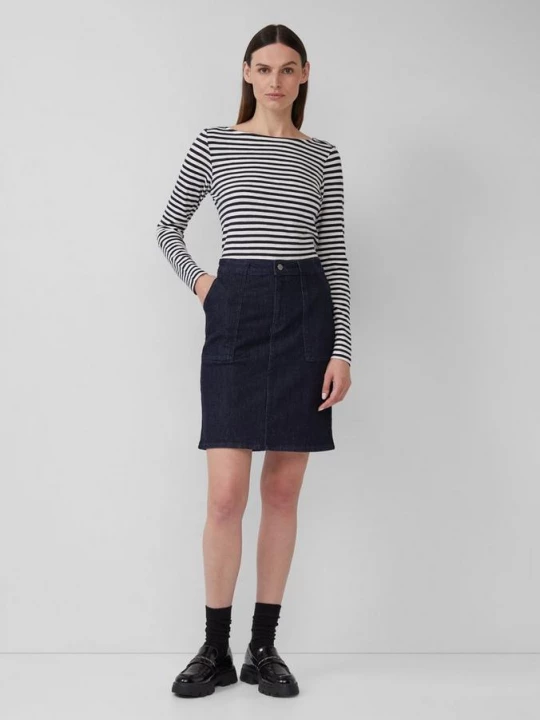 Foto van product Denim rok met opgestikte zakken | 360° Denim s.Oliver blauw