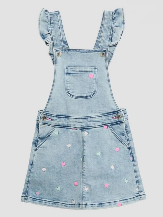 Foto van product Denim schortjurk met borduursel s.Oliver blauw