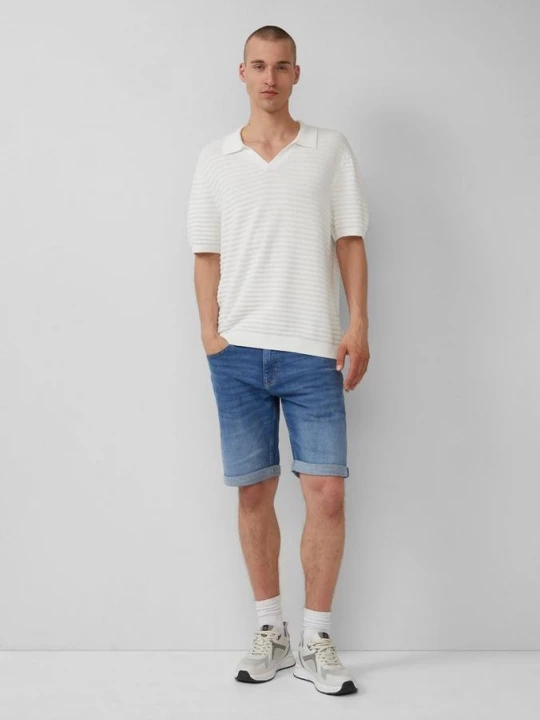 Foto van product Denim short John / regular fit / mid rise QS blauw