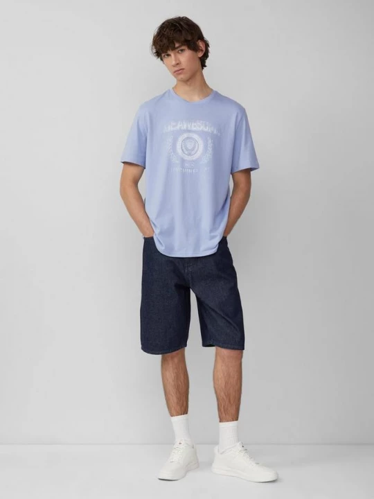 Foto van product Denim short / loose fit / mid rise QS blauw