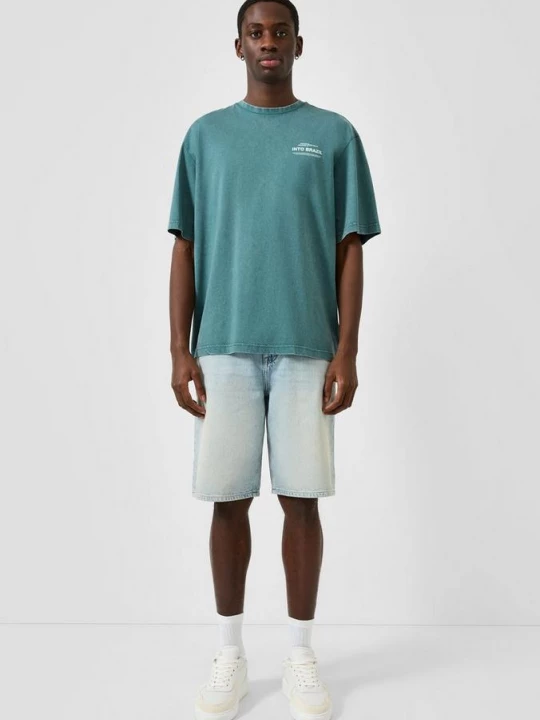 Foto van product Denim shorts / Los model / Halfhoog model QS blauw