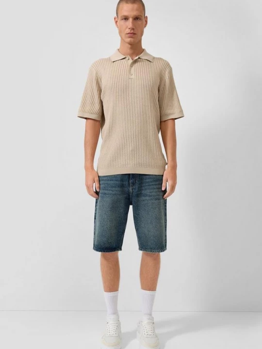 Foto van product Denim shorts / Losse pasvorm / Halfhoog model QS blauw