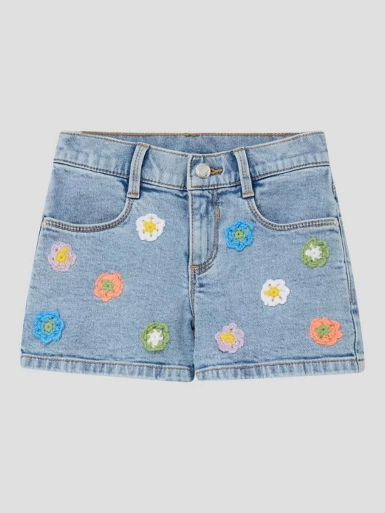 Foto van product Denim shorts met bloemenapplicatie s.Oliver blauw