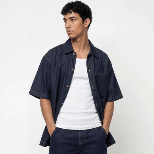 Foto van product Denim Shortsleeve Shirt Dickies blauw