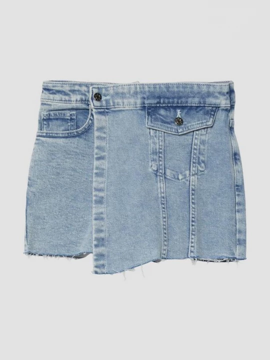 Foto van product Denim skort met open randen s.Oliver blauw