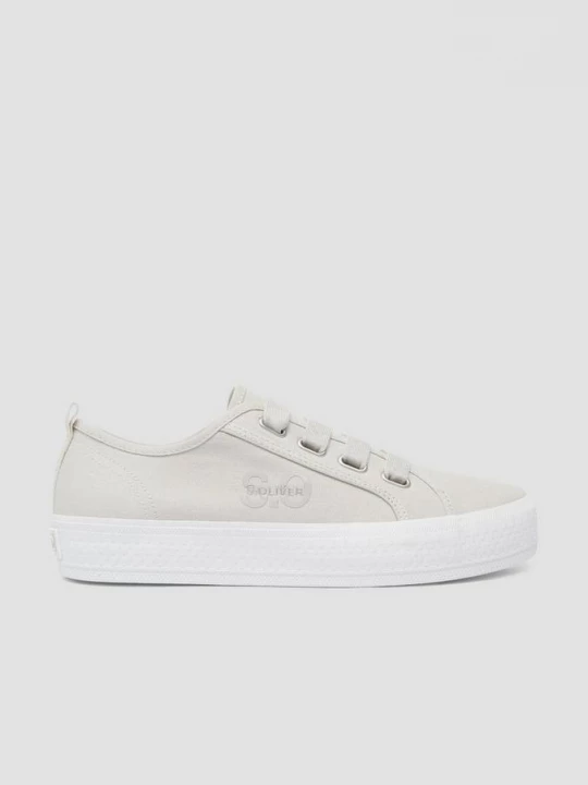 Foto van product Denim sneakers met logo s.Oliver grijs