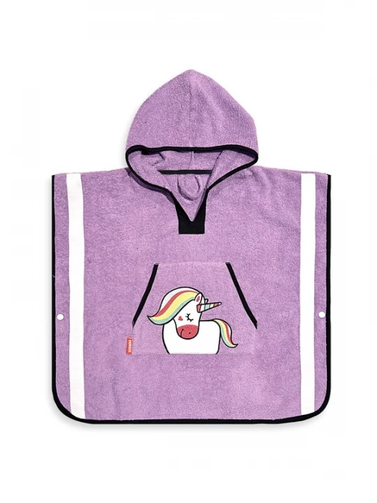 Foto van product Denokids Badjas lila / zwart / wit