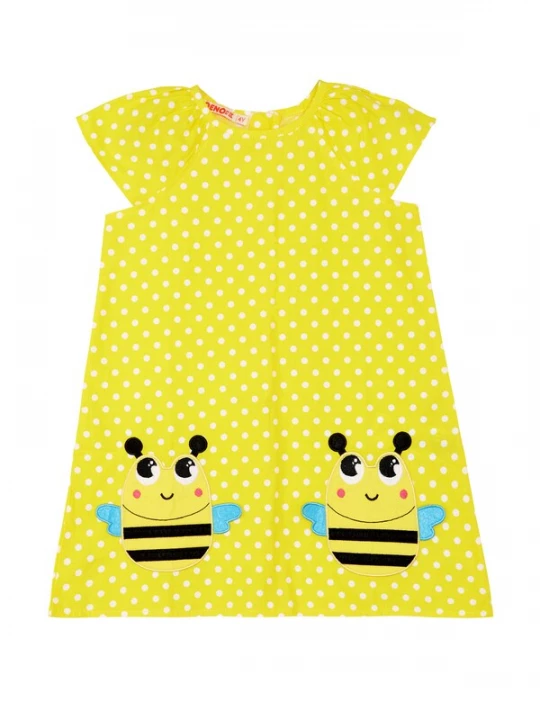 Foto van product Denokids Jurk 'CFF-21Y1-009 ' blauw / geel / zwart