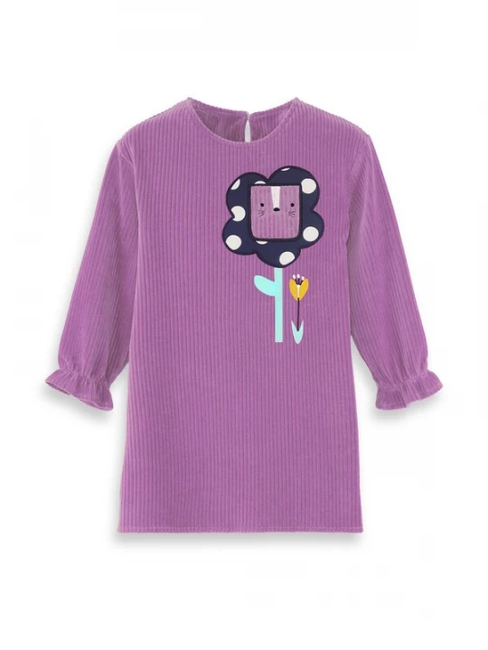 Foto van product Denokids Jurk 'CFF-25S1-023' mintgroen / lila / zwart / wit
