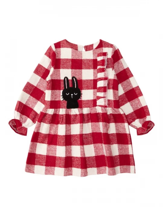 Foto van product Denokids Jurk 'Cute Bunny' rood / wit