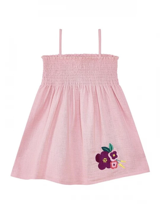 Foto van product Denokids Jurk 'Flowers Muslin' lila / lichtroze