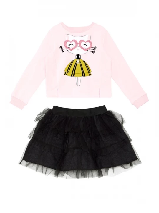 Foto van product Denokids Jurk 'Heart Glasses' pink