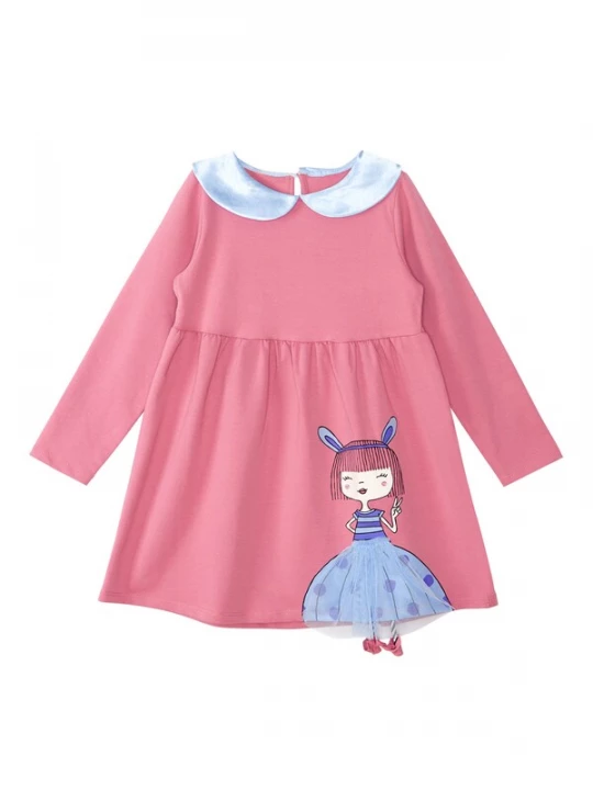 Foto van product Denokids Jurk 'Hello Bunny' pink