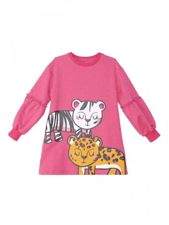 Foto van product Denokids Jurk 'Leopard Zebra' pink