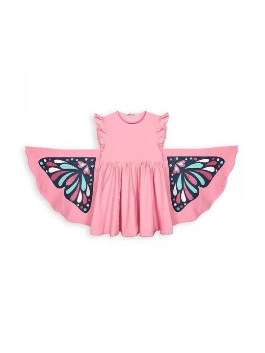 Foto van product Denokids Jurk navy / aqua / pink