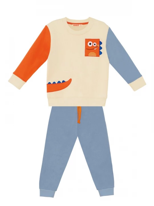 Foto van product Denokids Shirt ' CFF-24S1-029 ' beige / blauw / oranje / zwart