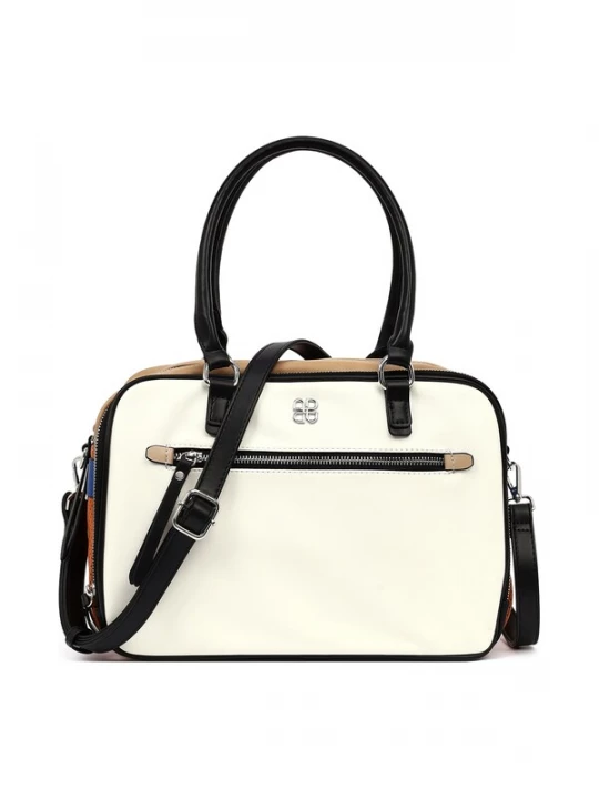 Foto van product Derimod Handtas beige / kreeft / zwart / wit