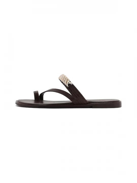 Foto van product Derimod Teenslipper donkerbruin