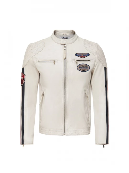 Foto van product Derimod Tussenjas 'Storm' blauw / robijnrood / zwart / offwhite