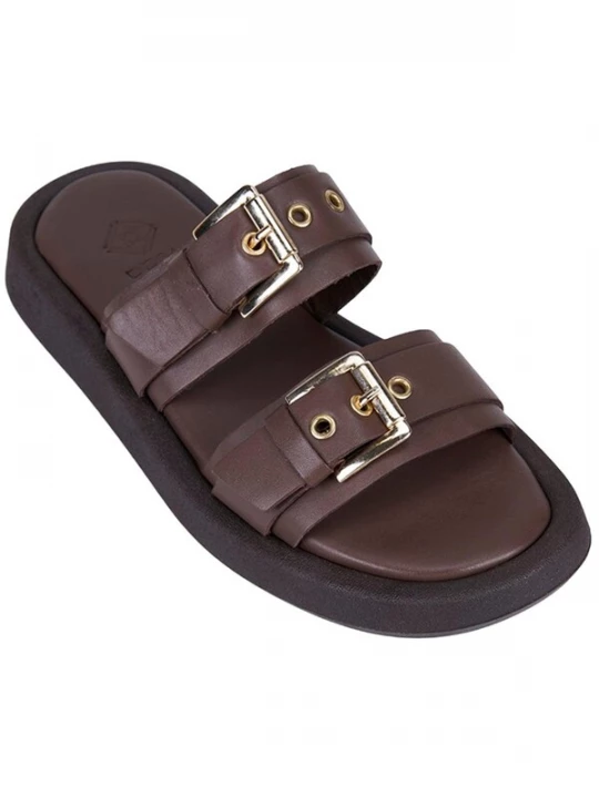 Foto van product Desa Huisschoenen 'Folien' bruin