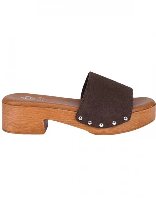Foto van product Desa Huisschoenen 'Pantoletten mit Blockabsatz' bruin